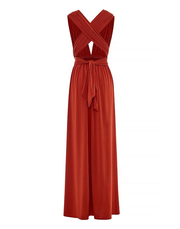 Beatrice polymorphic dress terracota