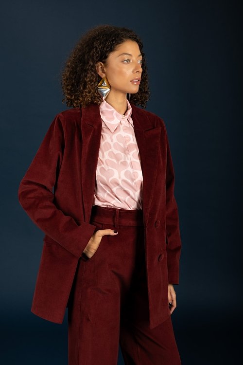 Akelia oversize blazer Bordeaux