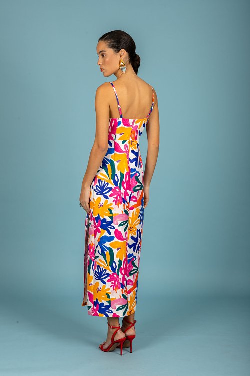 Paolo wrap slim dress White