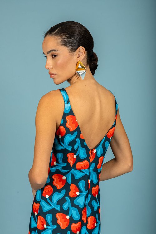 Monica slim dress (Blue)