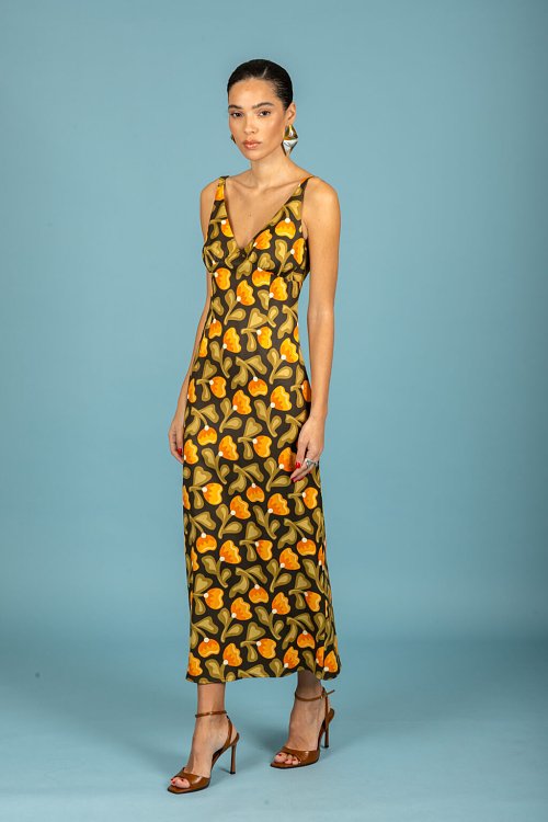 Monica slim dress (Yellow)