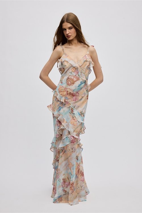 Mermaid ruffle dress