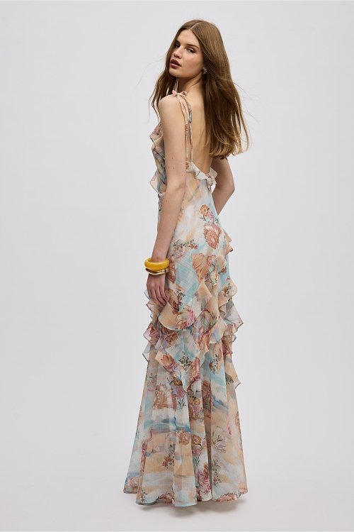 Mermaid ruffle dress