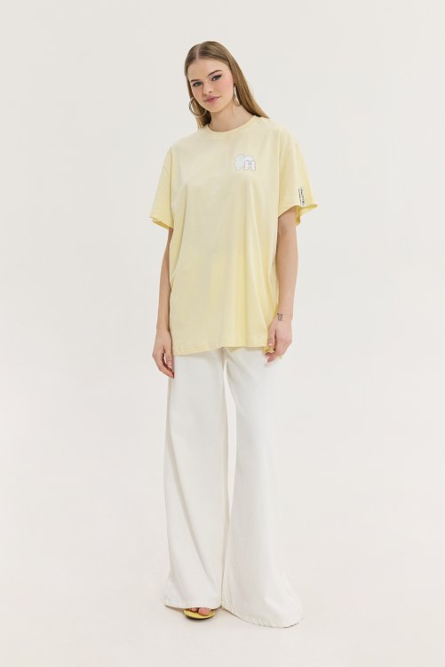 Cheetah T-shirt Yellow Clouds