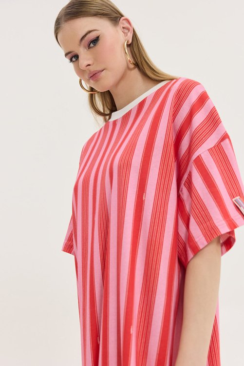Bronx Dress Pink Stripes