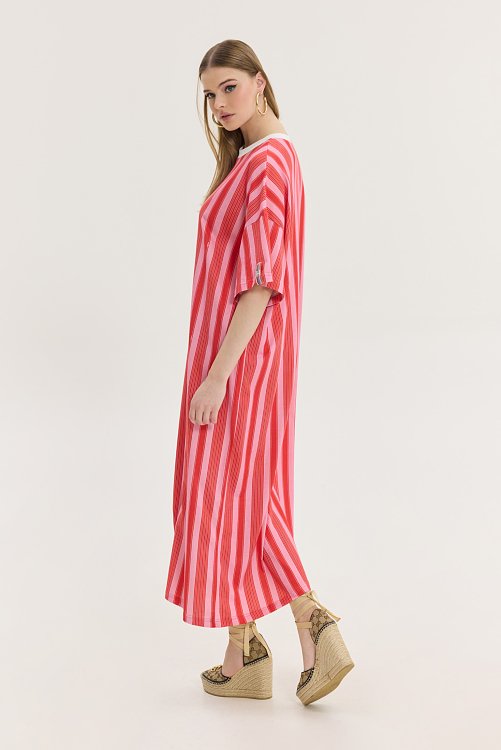 Bronx Dress Pink Stripes