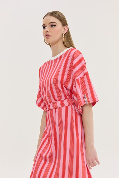 Bronx Dress Pink Stripes