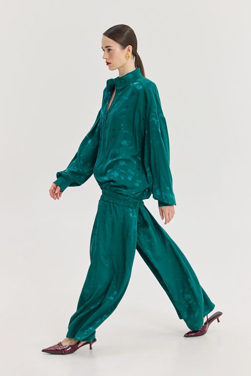 Oleander Jacket Jacquard Green