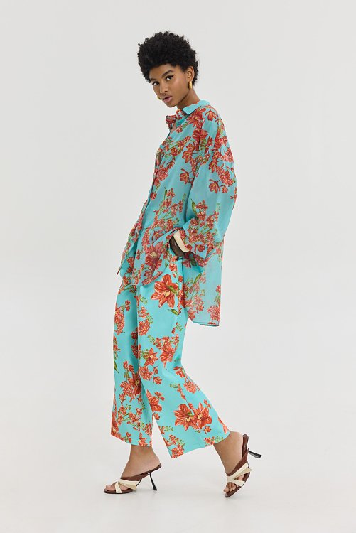 Heather Shirt Crayon Aqua