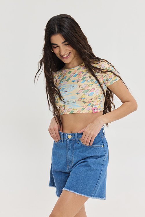 Lila Shorts Rein Blue