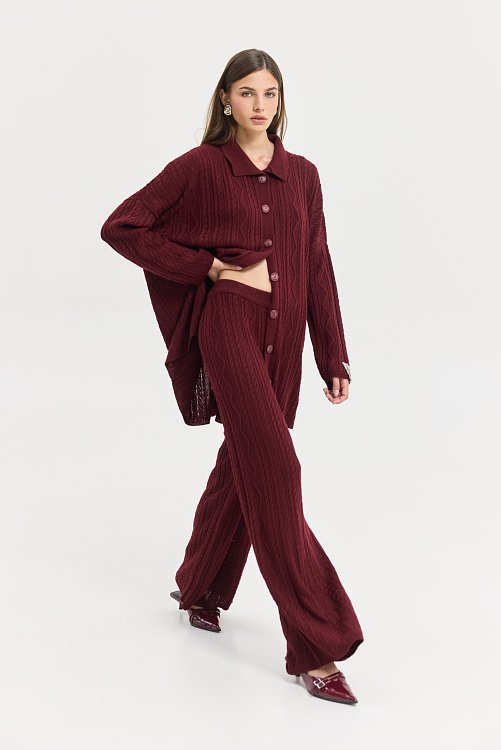 Palermo Knitted Pants Bordeaux
