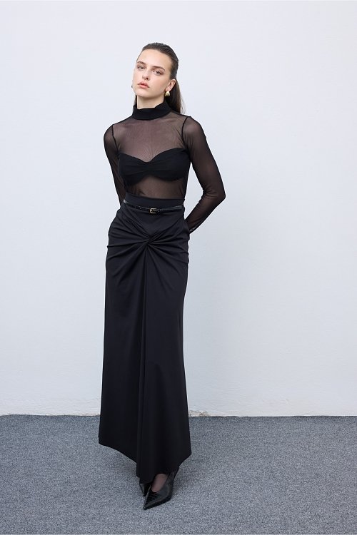 Black Jersey Skirt