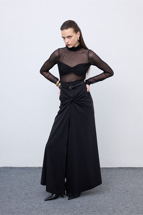 Black Jersey Skirt