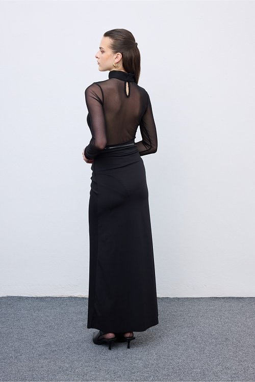 Black Jersey Skirt