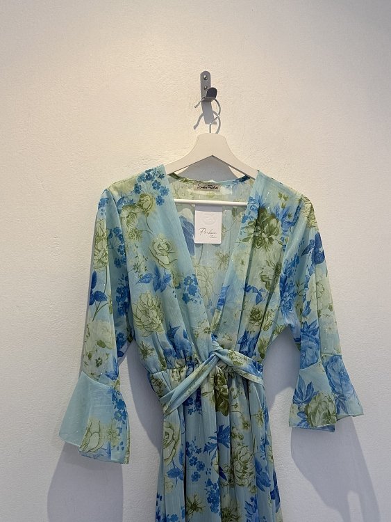 Sky petal maxi dress