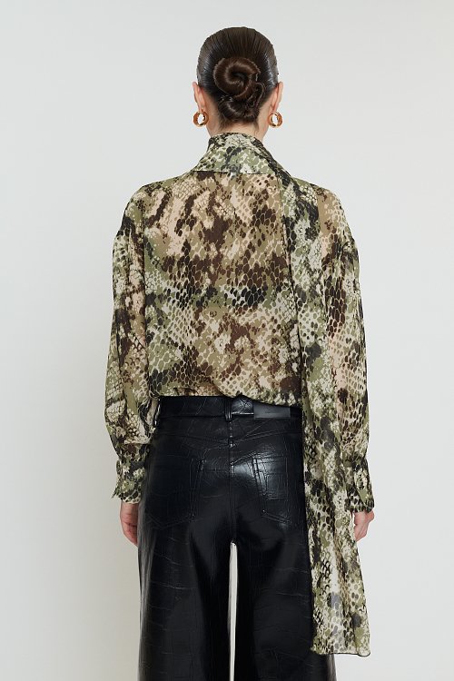 Mila shirt olive snake