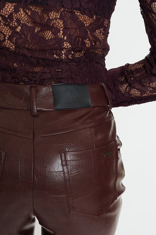 Kendra croco pants bordeaux