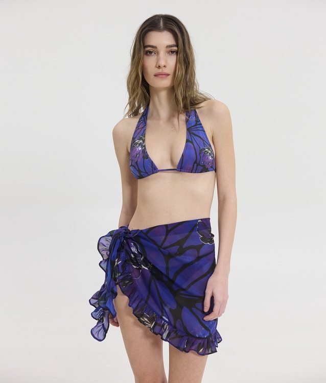 Ariane midnight floral mini pareo