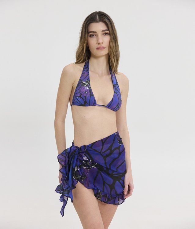Ariane midnight floral mini pareo
