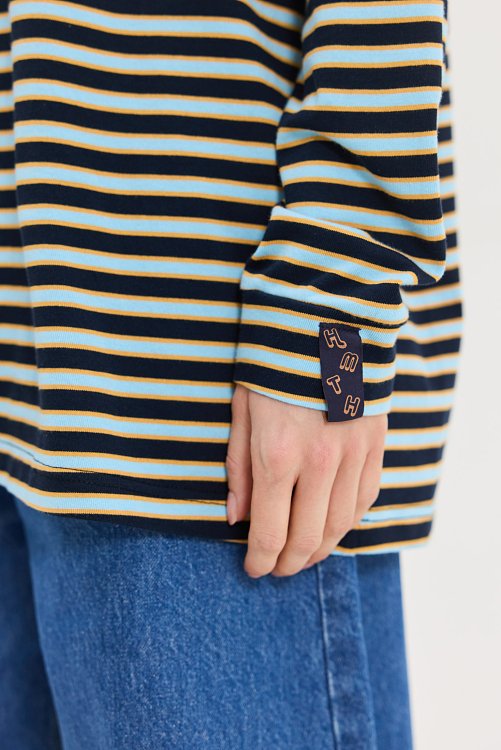 Sidecar Sweatshirt Dark Blue Stripes