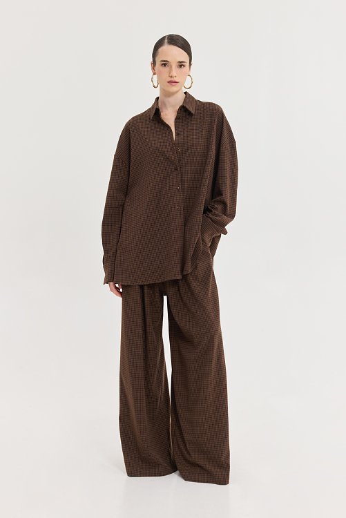 Martha Pants Brown Plaid