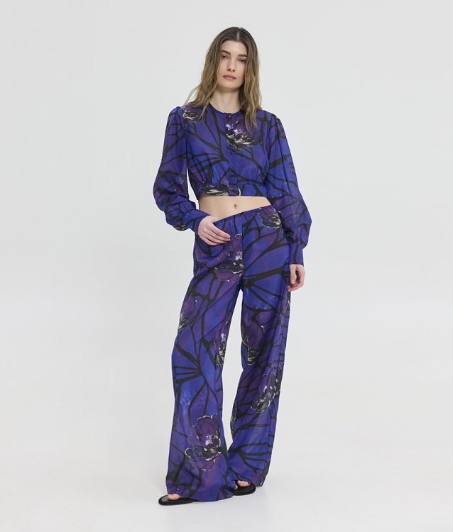 Luna crop printed shirt