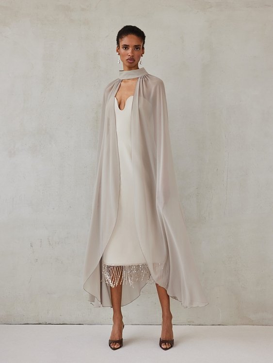 Valentina dress greige