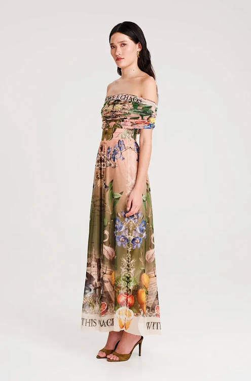 Citrus Long Dress Mesh