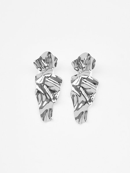 Sculpture earrings silver