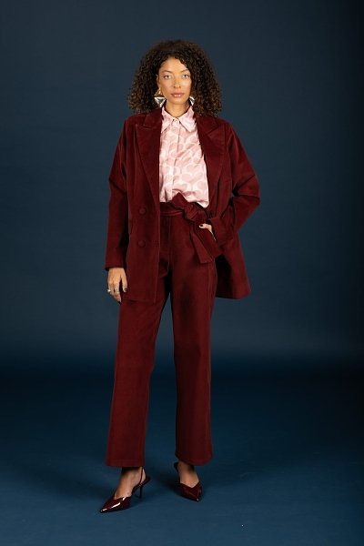 Akelia oversize blazer Bordeaux