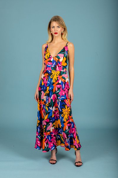 Paolo v-neck dress Black
