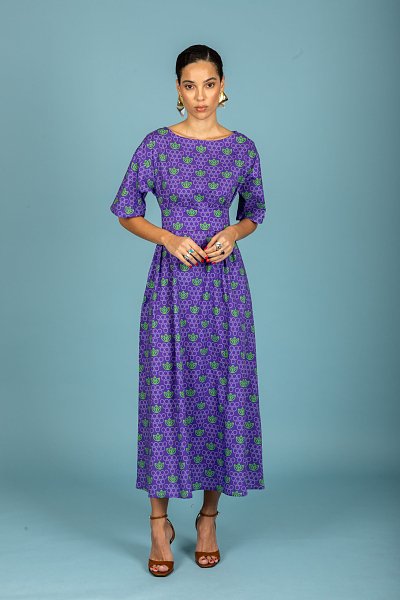 Lorena poplin sleeve dress