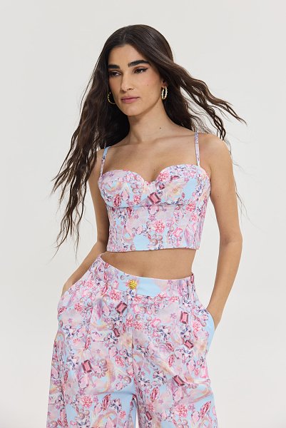Charis top blue