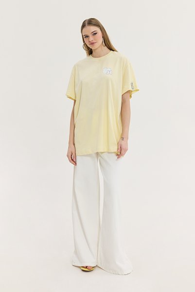Cheetah T-shirt Yellow Clouds