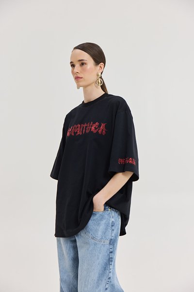 Cheetah Black T-Shirt Metal Vibes