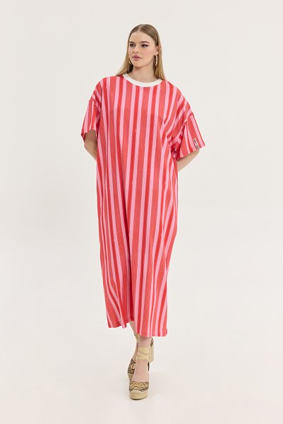 Bronx Dress Pink Stripes