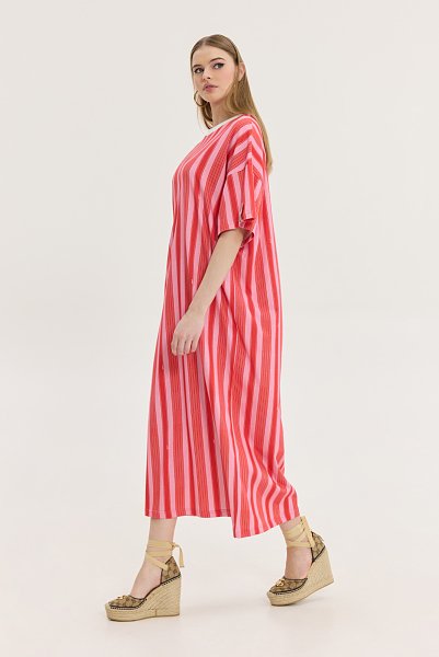 Bronx Dress Pink Stripes