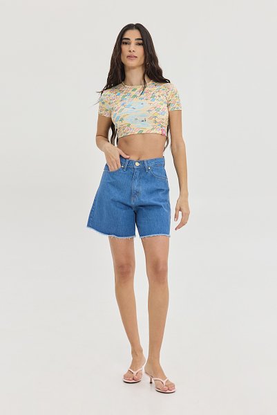 Lila Shorts Rein Blue