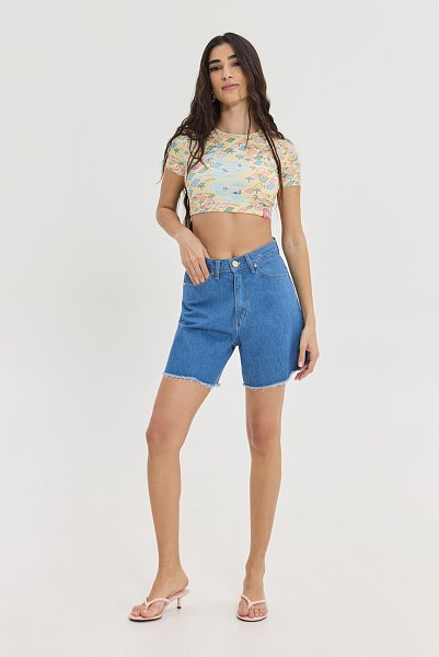 Lila Shorts Rein Blue