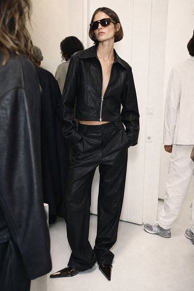 Willow leather pants black