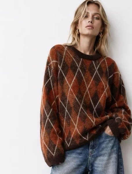 Alexa knitted blouse brown