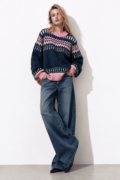Sylvia knitted blouse bark blue