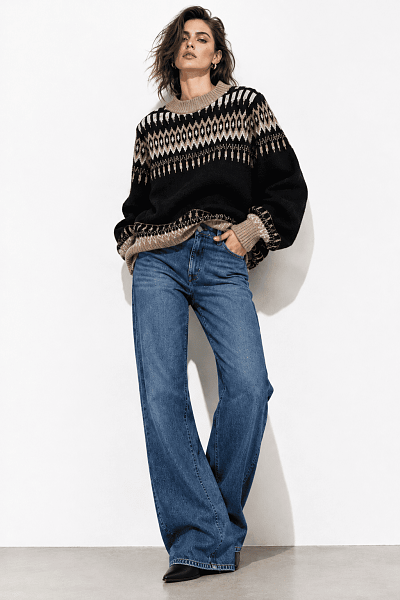 Sylvia knitted blouse black