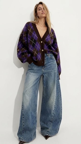 Klio cardigan purple