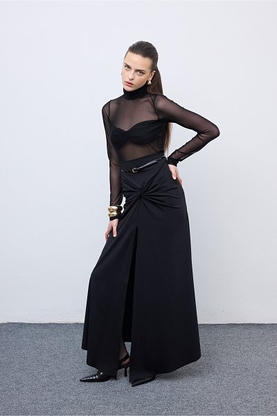 Black Jersey Skirt