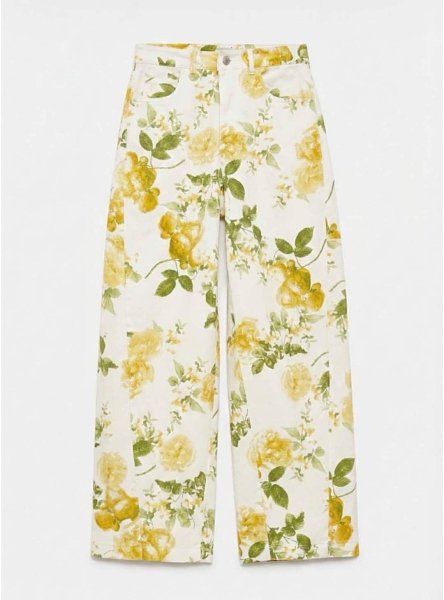 Deppy floral jeans yellow