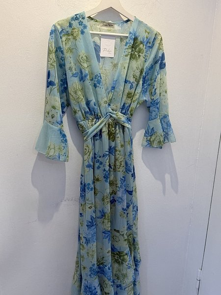Sky petal maxi dress