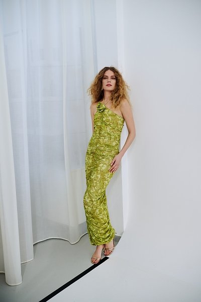 Bareheat mesh maxi dress