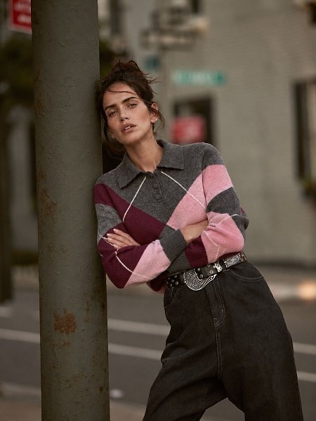 Kallia knitted blouse grey