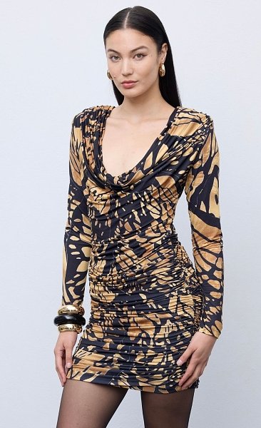 Mosaic Butterfly Mini Dress
